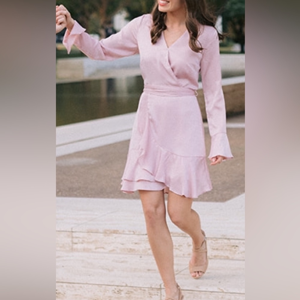 Altar’d State Pink Satin Dress